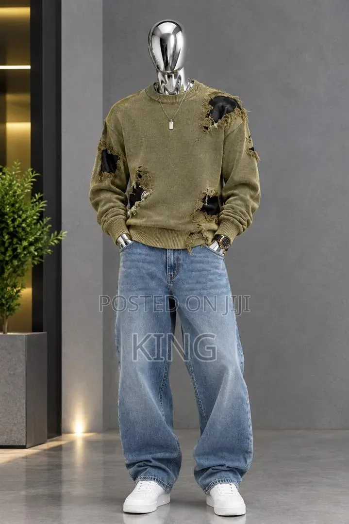 Distressed Aesthetic Sweater