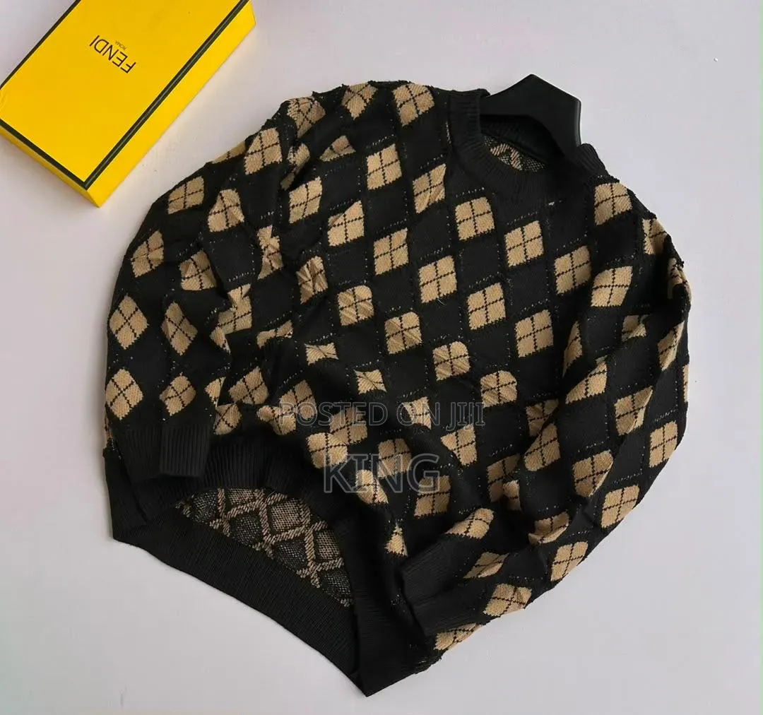 Light Brown Argyle Diamond Sweater