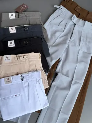 Men's Gurkha-Style Formal/Pleated Beltless Trousers