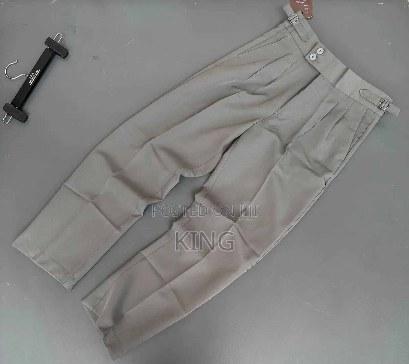 Men's Gurkha-Style Formal/Pleated Beltless Trousers