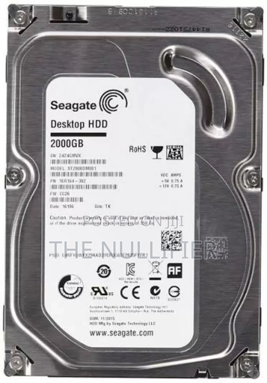 2 Terabytes HDD Seagate Hard Disk
