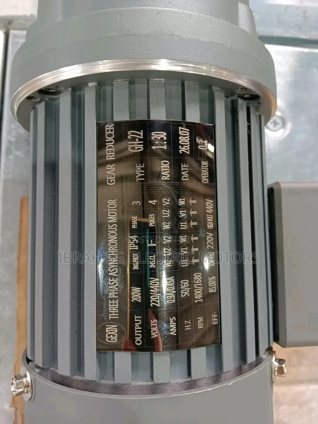 Three Phase 200watts Geared Motor