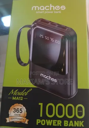 Maches Model A12 Portable Power Bank With Built-in Digital Display
