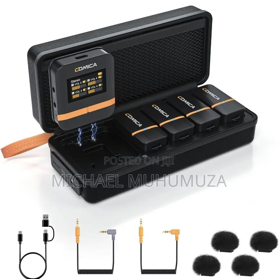 COMICA Vimo Q Wireless Lavalier Microphone -4 Transmitters, 1 Receiver