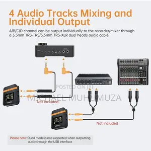 COMICA Vimo Q Wireless Lavalier Microphone -4 Transmitters, 1 Receiver