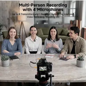 COMICA Vimo Q Wireless Lavalier Microphone -4 Transmitters, 1 Receiver