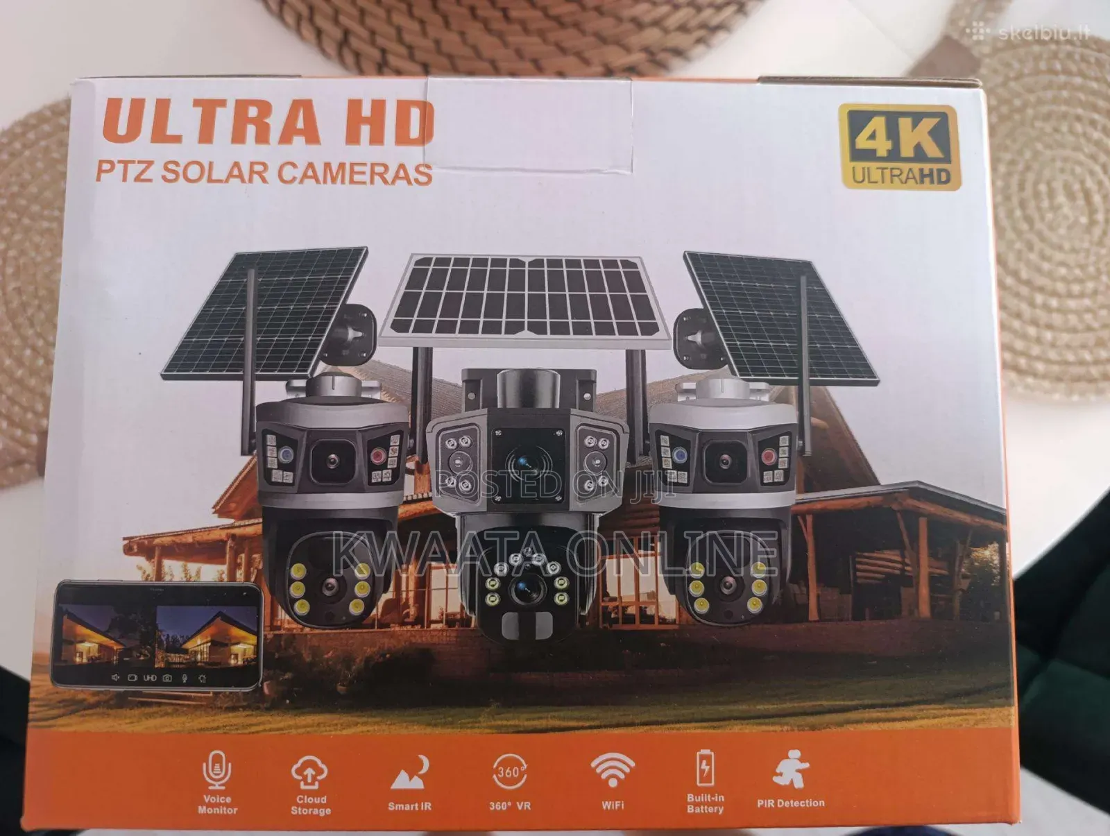4G SimCard 4K Ultra HD Solar Security Camera – PTZ, Wi-Fi Wireless