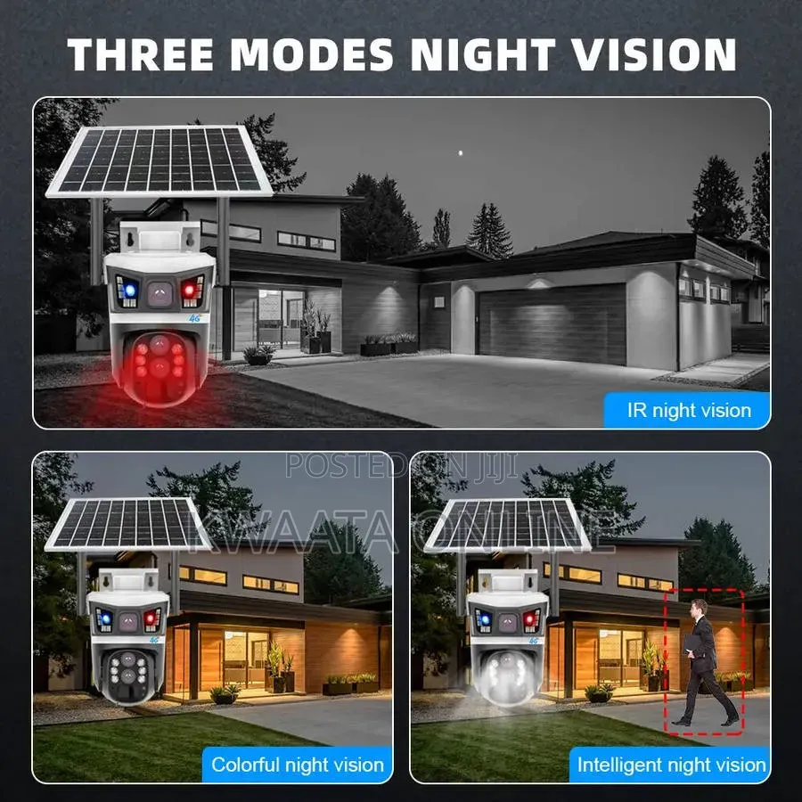 4G SimCard 4K Ultra HD Solar Security Camera – PTZ, Wi-Fi Wireless