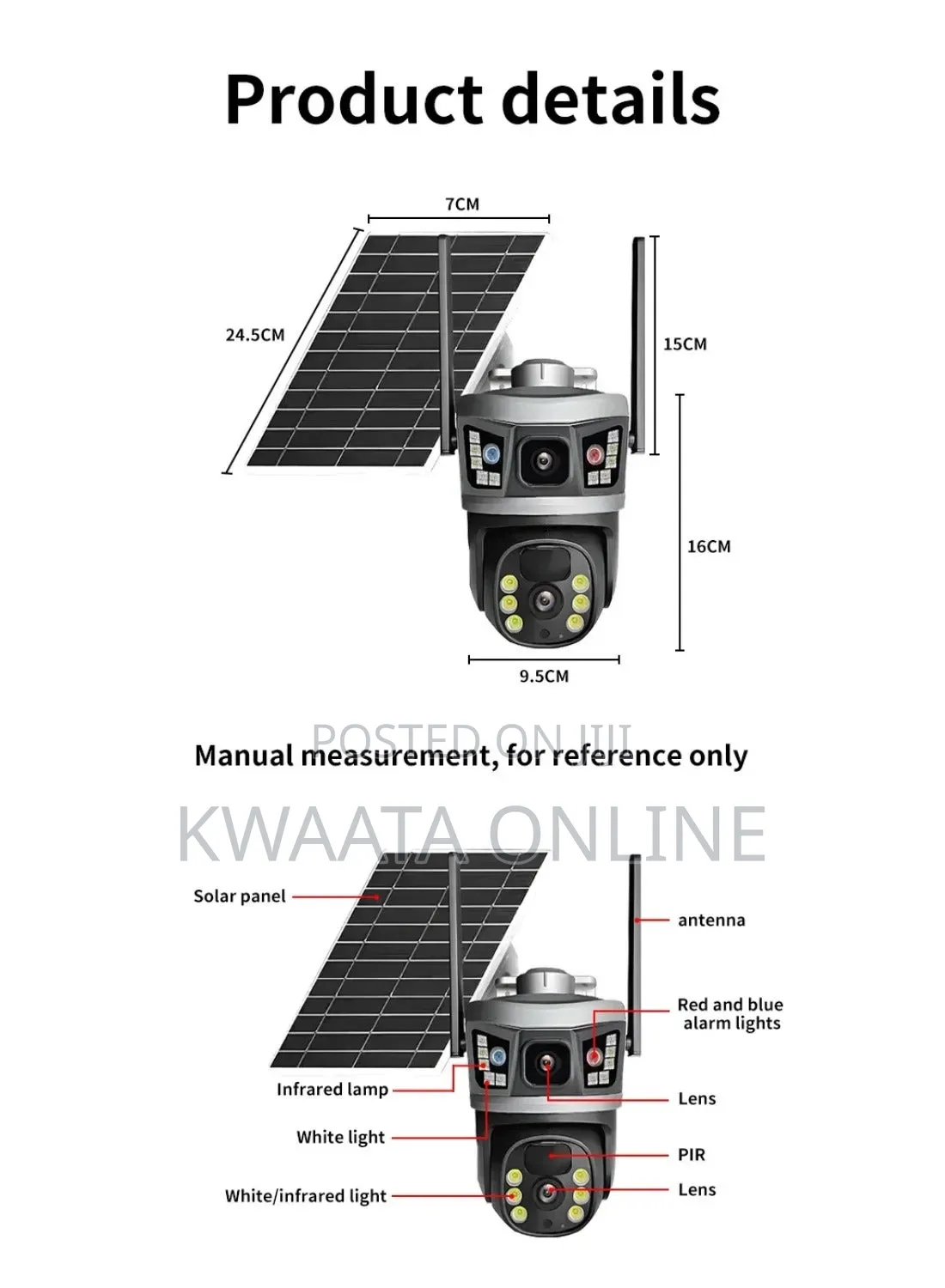4G SimCard 4K Ultra HD Solar Security Camera – PTZ, Wi-Fi Wireless