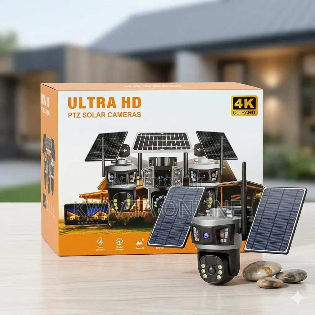 4G SimCard 4K Ultra HD Solar Security Camera – PTZ, Wi-Fi Wireless