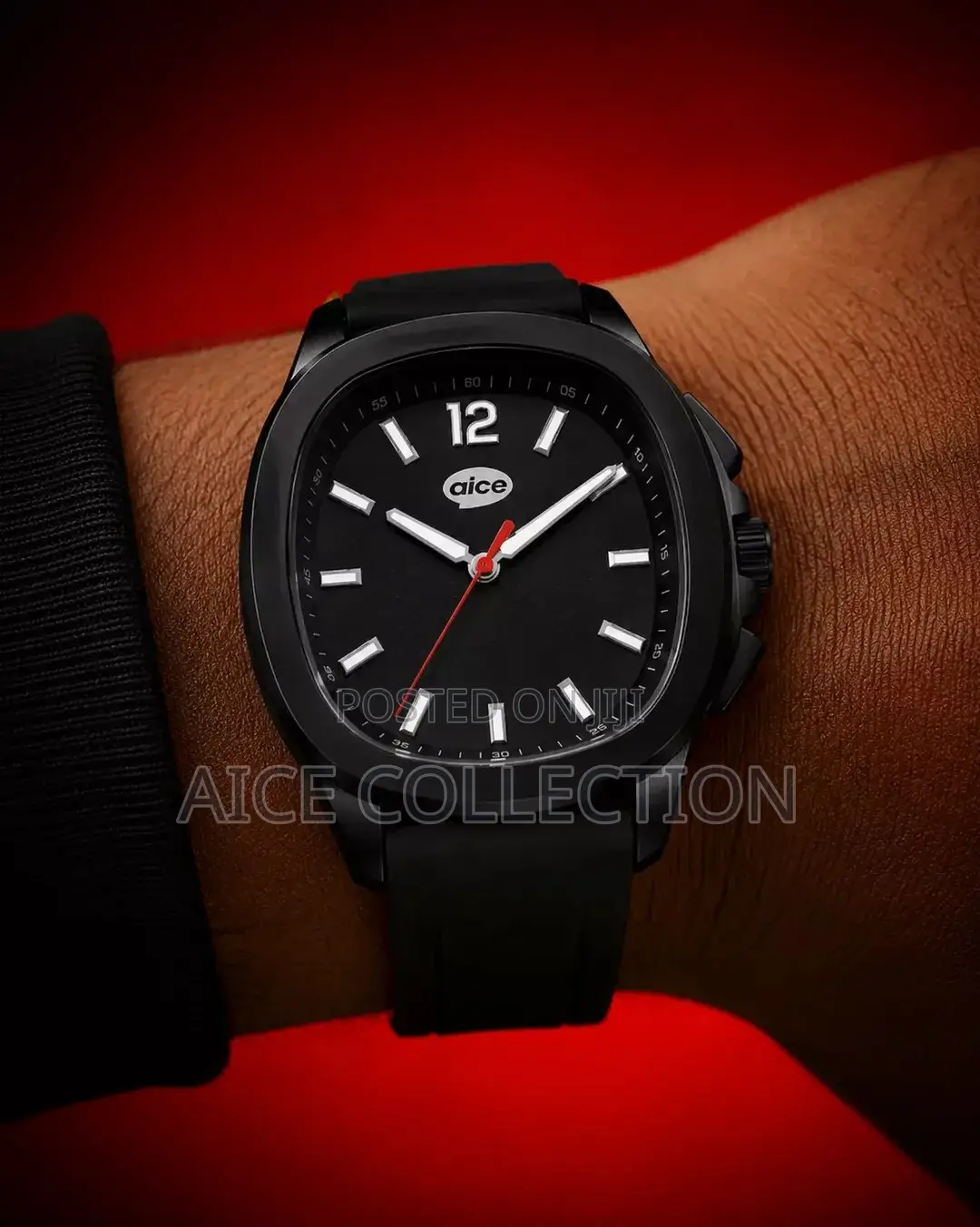 Aice Stealth Blackout Luxury Wristwatch - Brand New