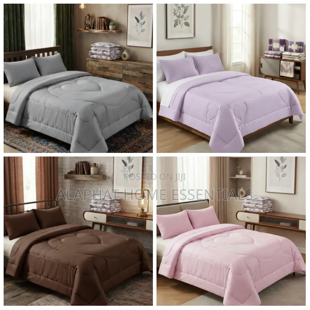 4-Piece Plain Duvet Set (5*6/6*6)