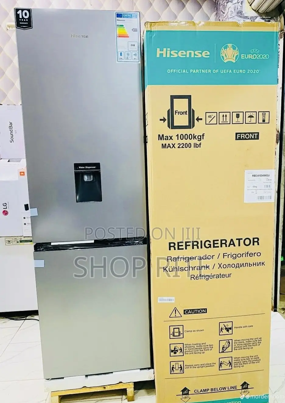 Hisense Refrigerators Double Door 341liters With Dispenser