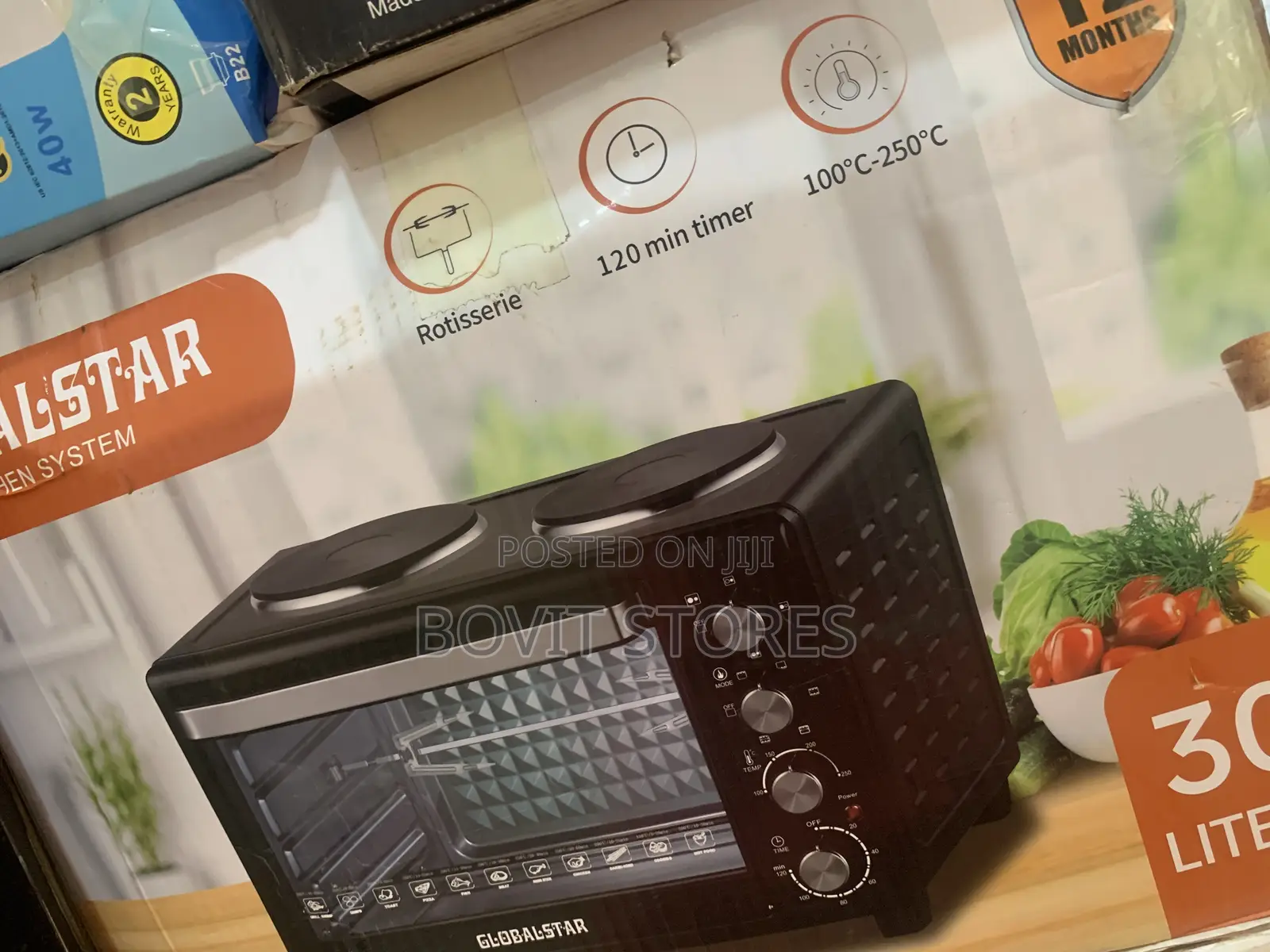 Electric Oven With 2 Hot Plates