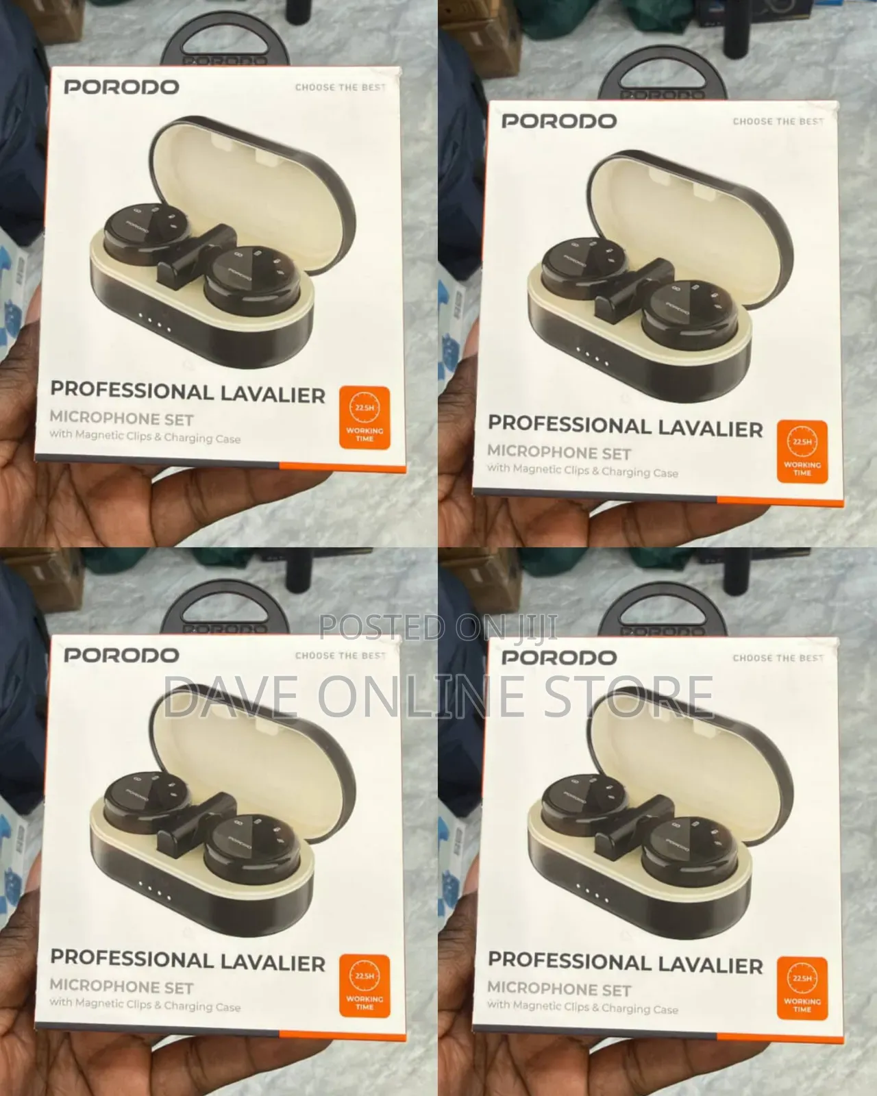 Porodo Professional Lavalier Microphone Set (Model: PDWMDMICBK)
