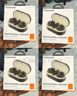 Porodo Professional Lavalier Microphone Set (Model: PDWMDMICBK)