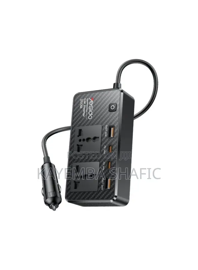 Yesido VC07 200W Car Power Inverter DC 12V to AC 220V Fast Charger