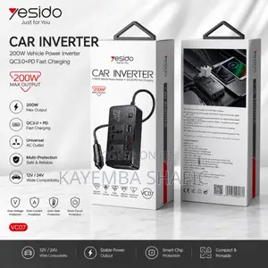 Yesido VC07 200W Car Power Inverter DC 12V to AC 220V Fast Charger