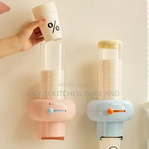 Cup Dispenser Organizer Compact Storage Rack Saving Paper Cup Storage
