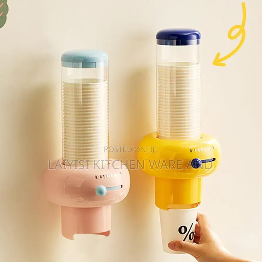 Cup Dispenser Organizer Compact Storage Rack Saving Paper Cup Storage