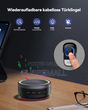 Wireless Doorbell and Portable Bluetooth Speaker 2 in 1