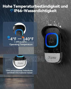 Wireless Doorbell and Portable Bluetooth Speaker 2 in 1