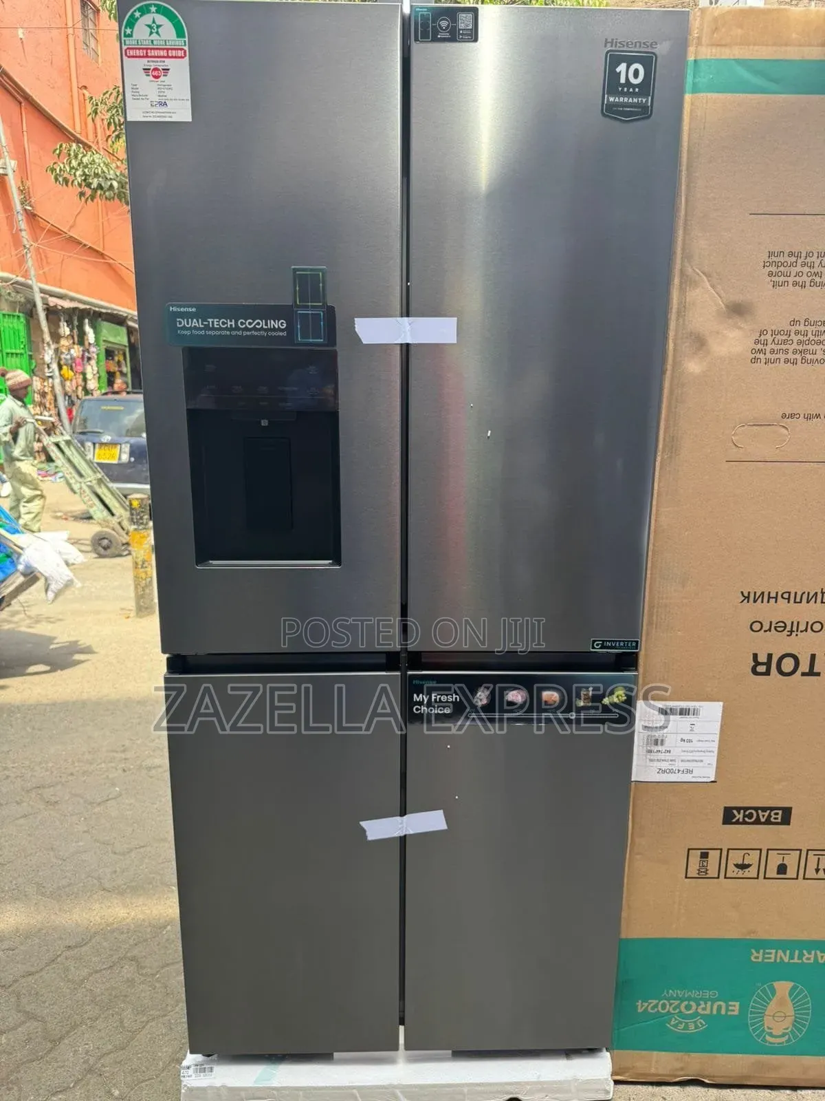 Hisense 515L 4 Doors Refrigerator Silver