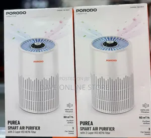 Porodo Purea Smart Air Purifier With 3-Layer H13 HEPA Filter.