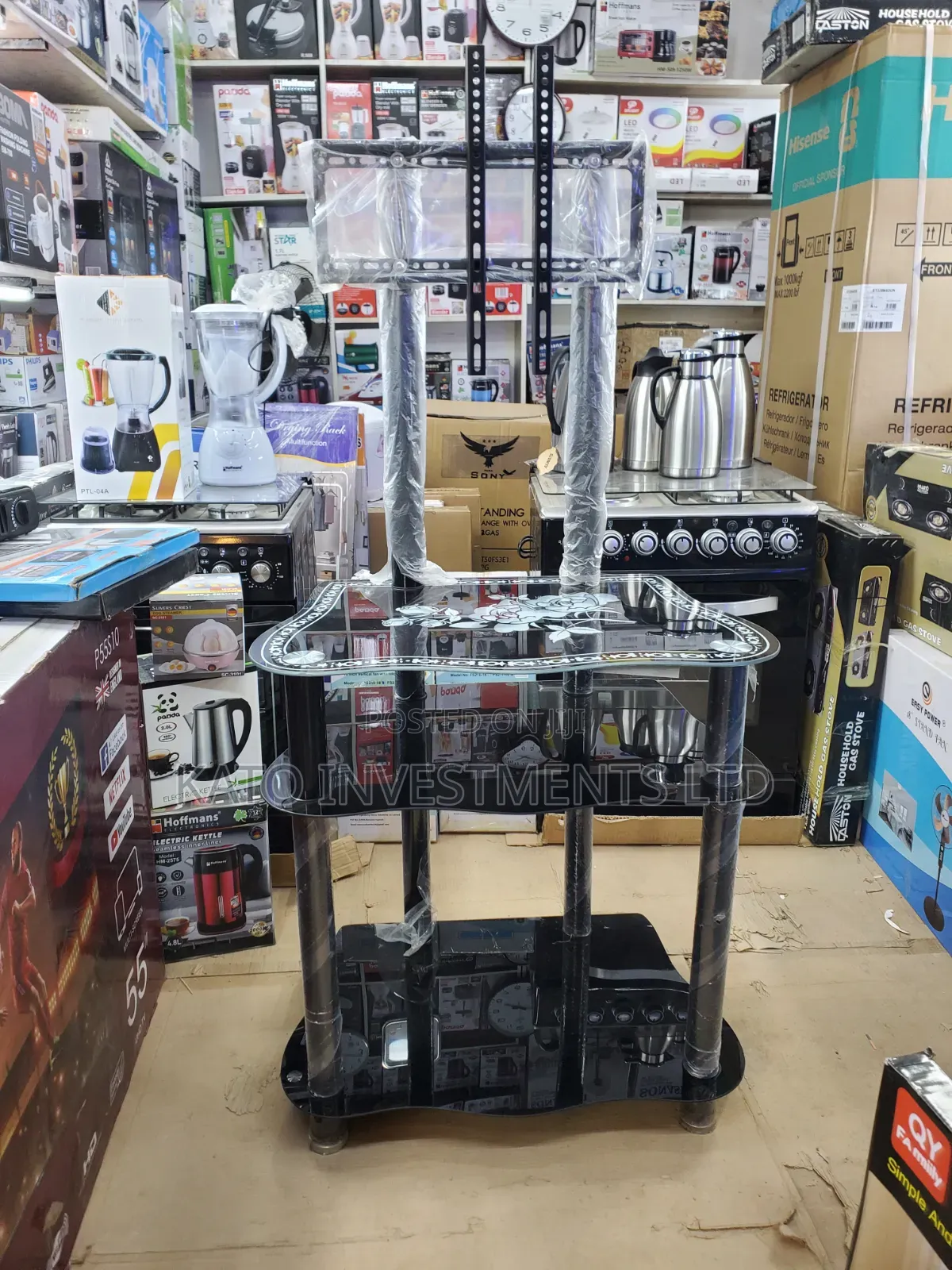 3 Tier TV Stand Glass With Mounting