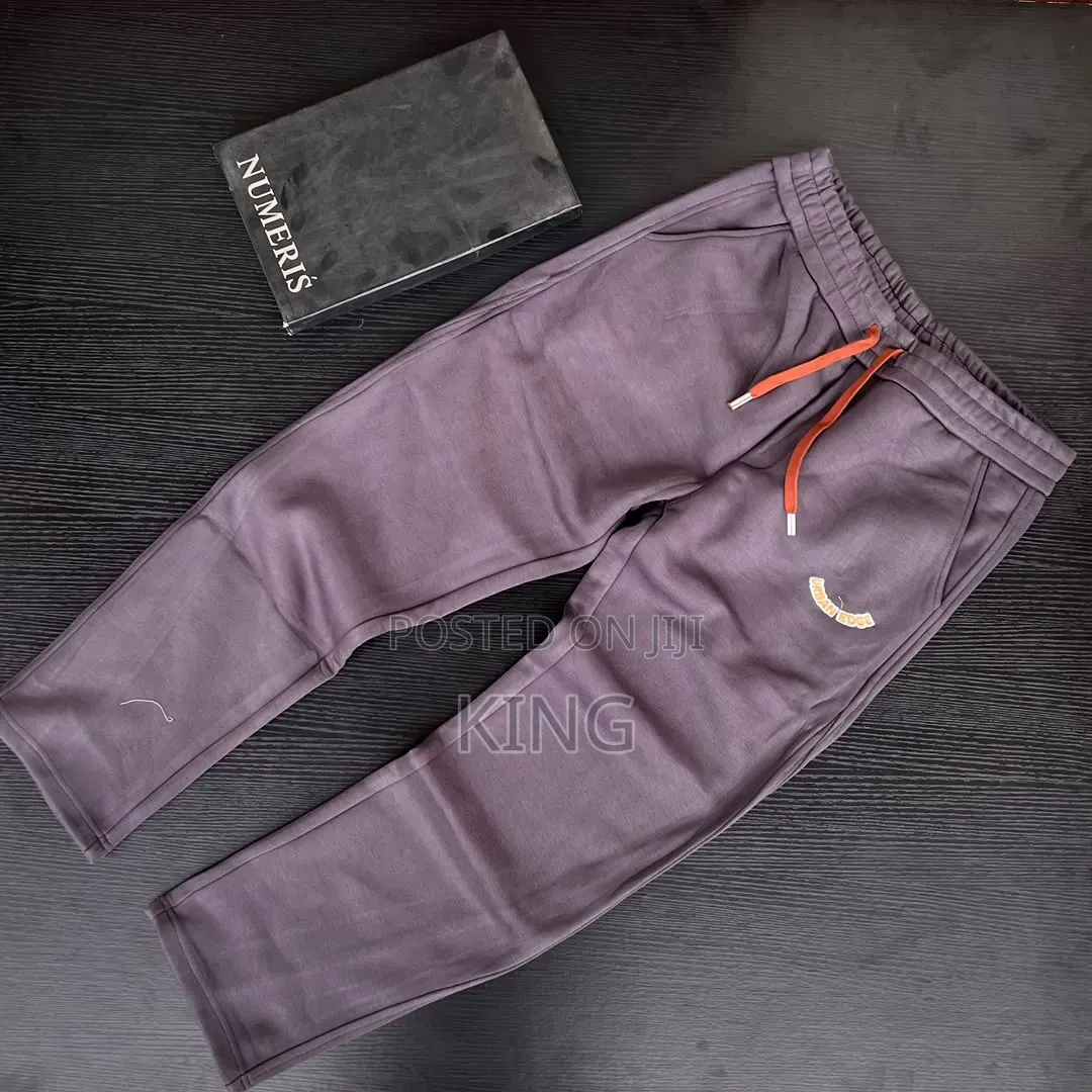 Cream-Colored Fleece Jogger Sweatpants