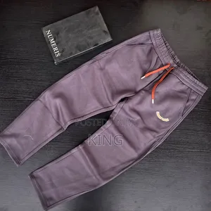 Cream-Colored Fleece Jogger Sweatpants