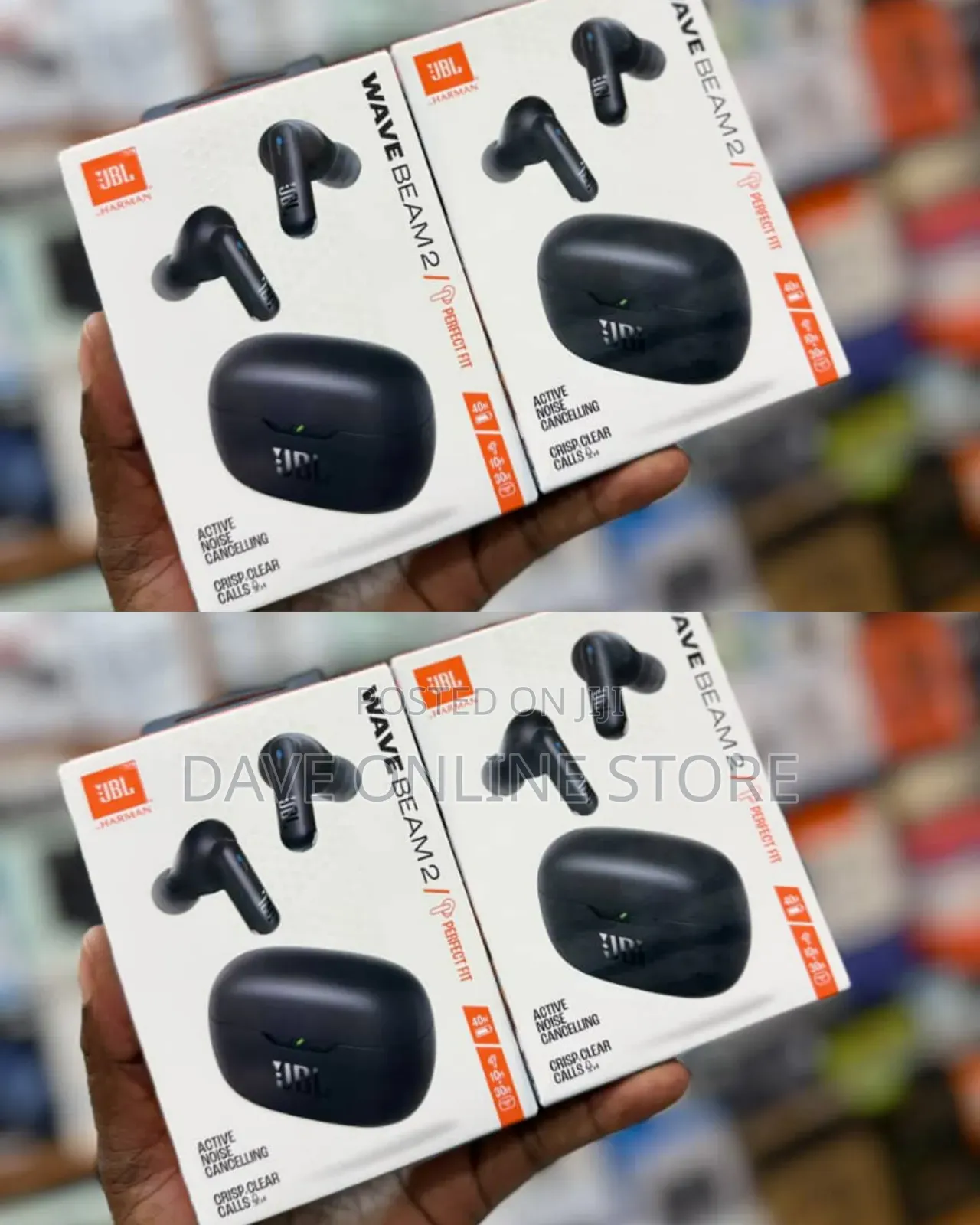 JBL Wave Beam 2 True Wireless Earbuds in Black.