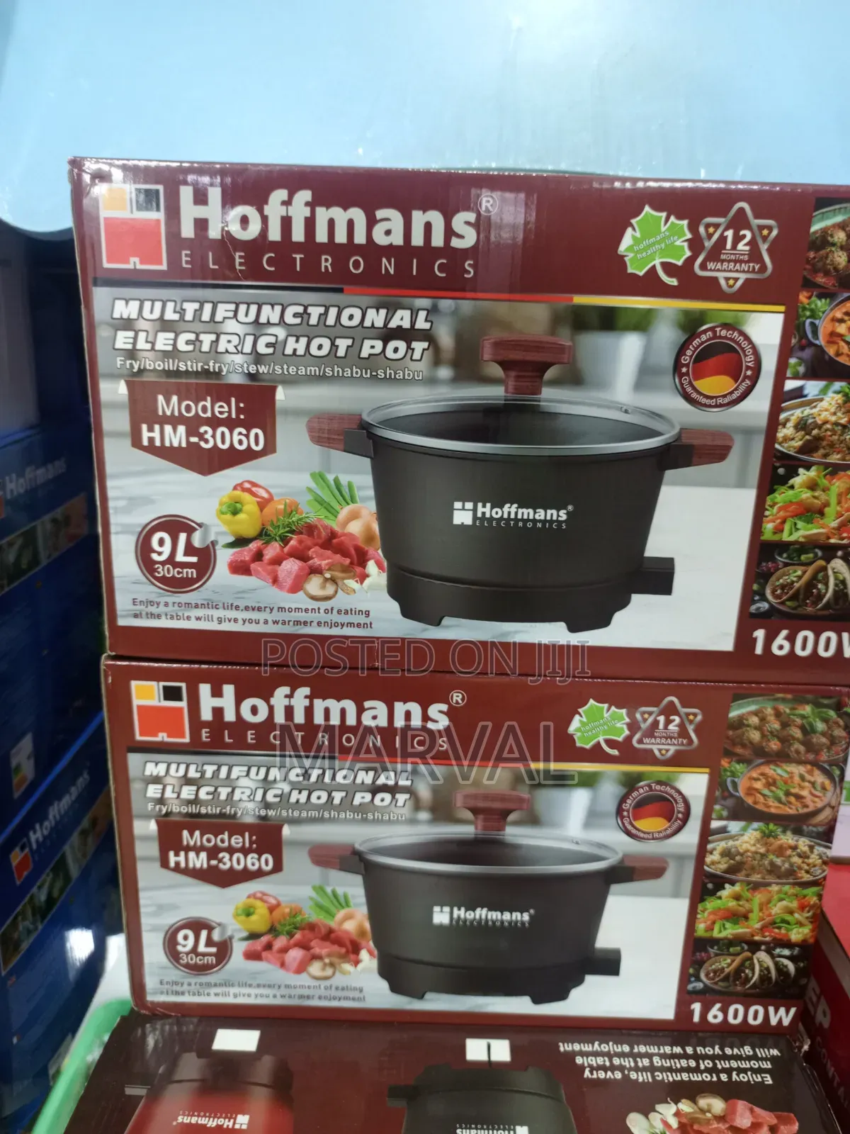 Hoffmans 9L Multifunctional Electric Hot Pot (Model HM-3060).