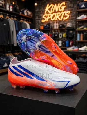 White/Orange/Blue Adidas F50 lacelessSoccer Boots