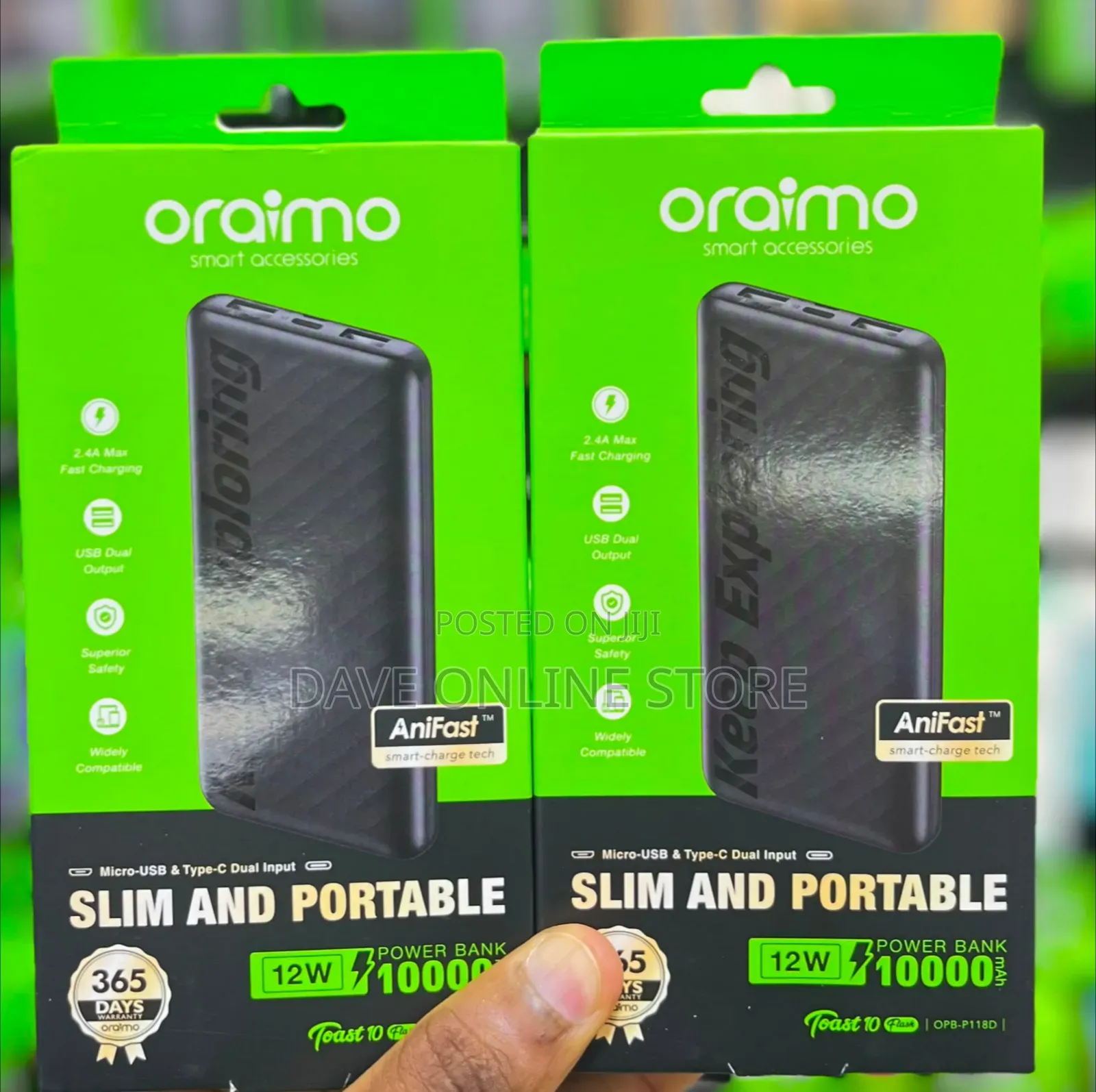 Oraimo Toast 10 / Toast 10 Play (OPB-P118D) 10,000mAh Portable