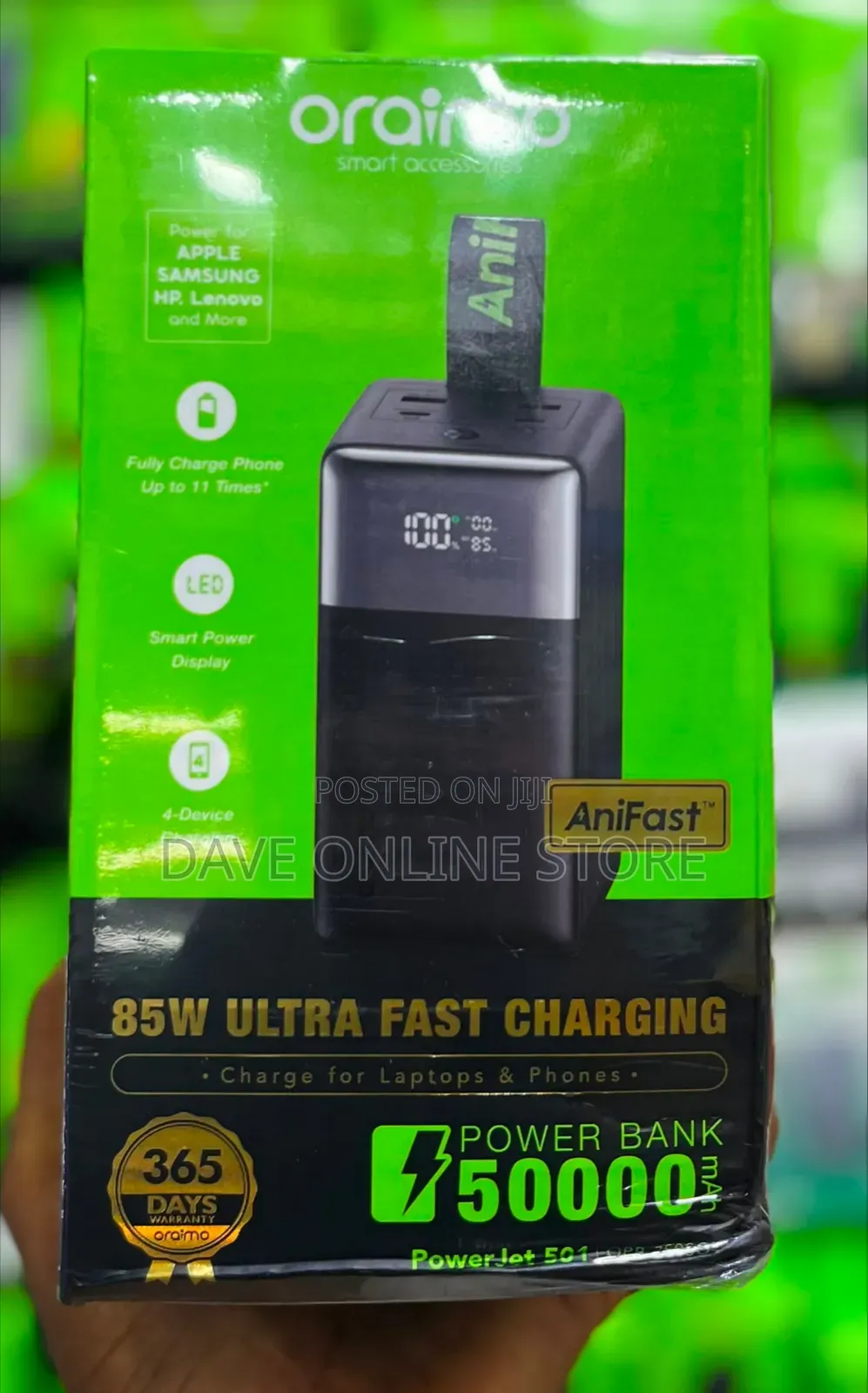 Oraimo PowerJet 501 (OPB-750SQ) 50,000mAh 85W Ultra-Fast Charging