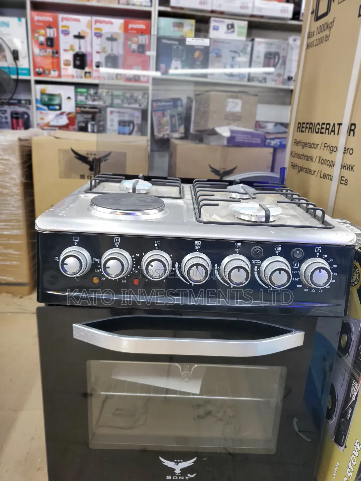60*60 Sony Gas Cooker 3 Gas and 1 Hot Plate -Self Ignition