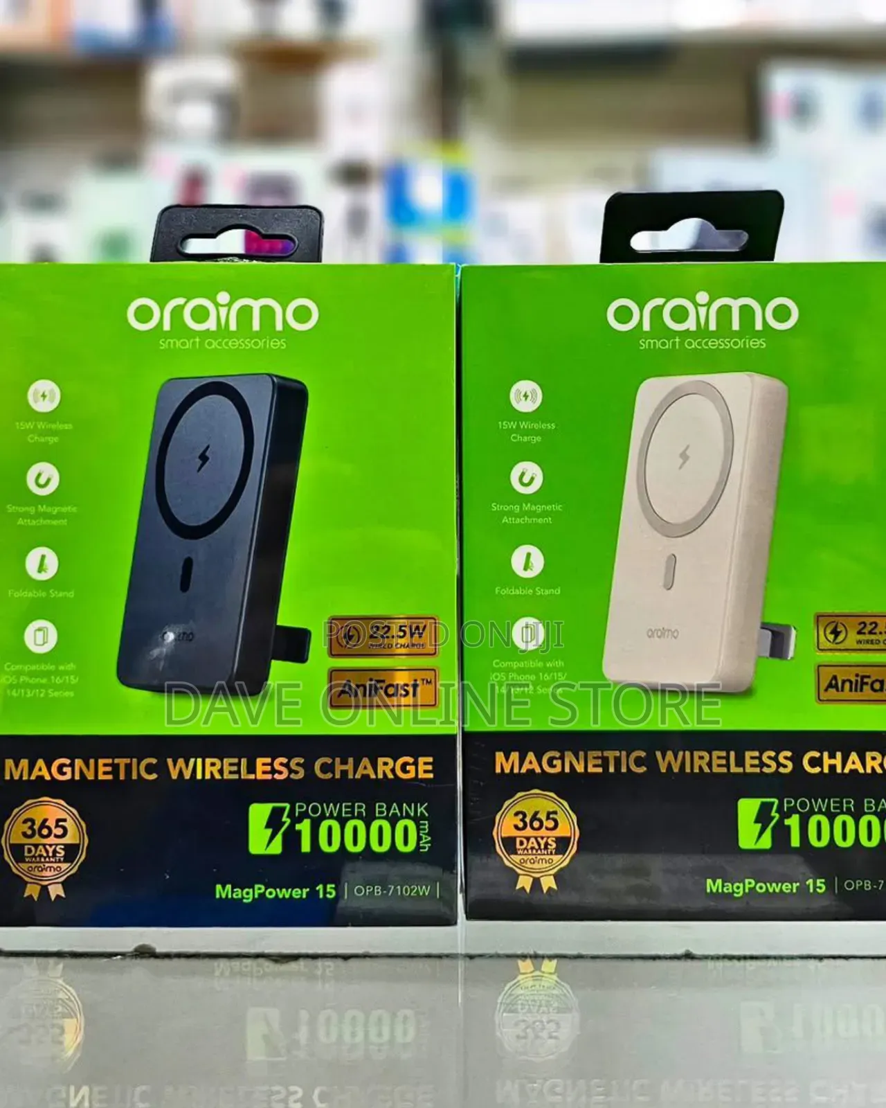 Oraimo MagPower 15 (Model: OPB-7102W) 10000mAh Magnetic Wireless Power