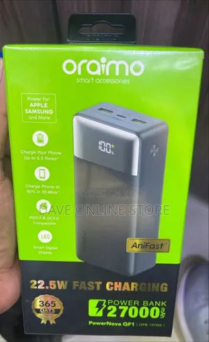 Oraimo PowerNova QF1 (OPB-7270Q) 27000mAh Power Bank.