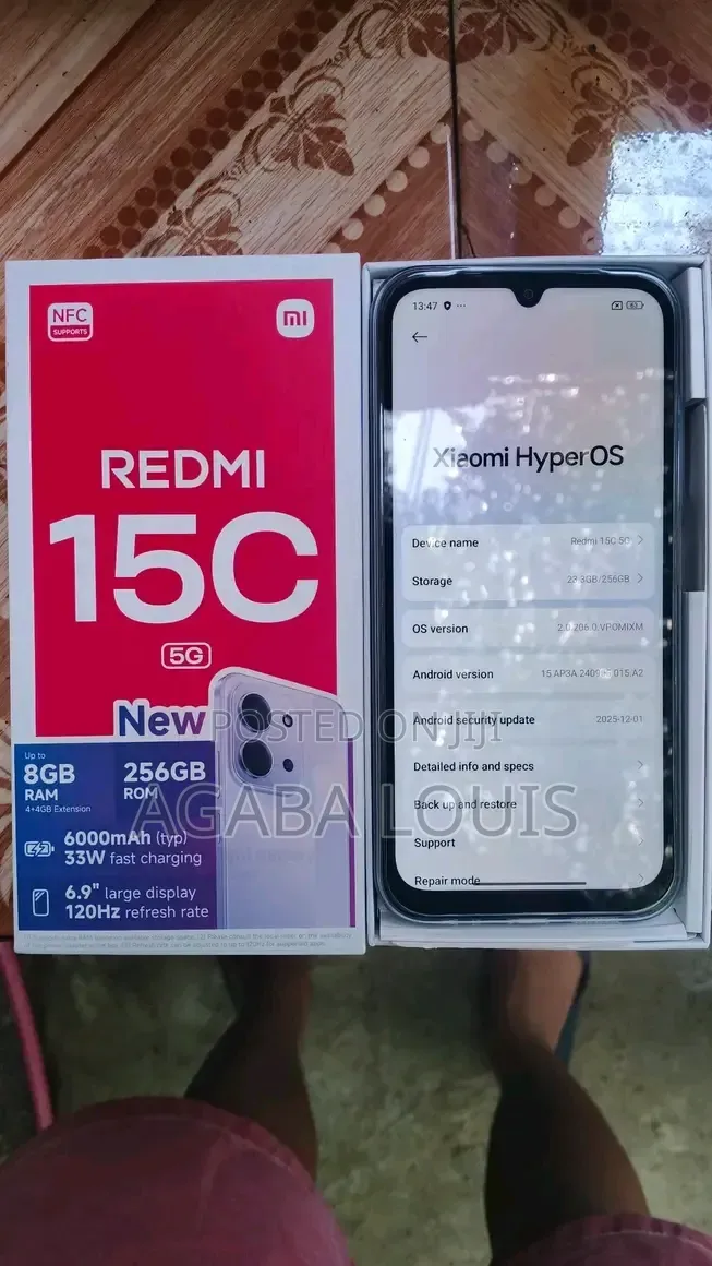 New Xiaomi Redmi 15C 4G 256 GB Gray