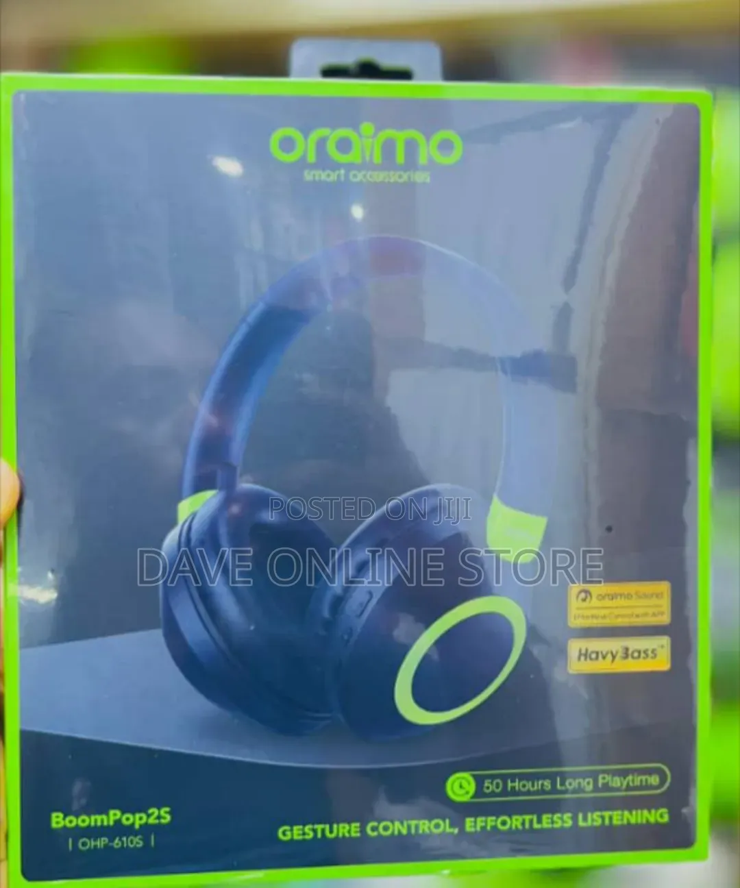 Oraimo BoomPop 2S (OHP-610S) Wireless Over-Ear Headphones.
