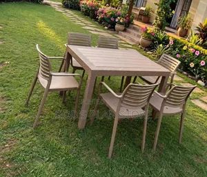 Full Set Dining Plastic Table and Chairs Plastic Table and Chairs