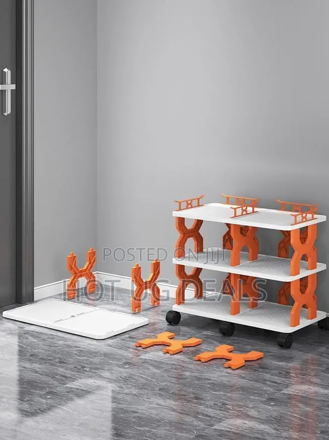 6-Level Multi-Functional Mobile Shoe Storage Organizer Shelf