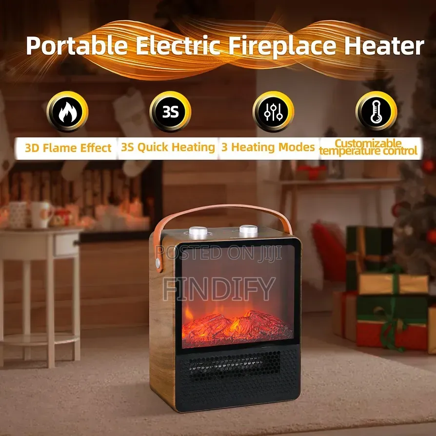 Electric Fireplace 1500W Space Portable Heater for Indoor