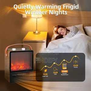 Electric Fireplace 1500W Space Portable Heater for Indoor