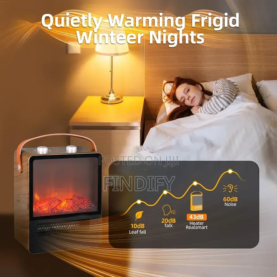 Electric Fireplace 1500W Space Portable Heater for Indoor