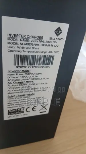 2000VA Sumry Hybrid Solar Inverter 12V – 1600W MPPT Charger