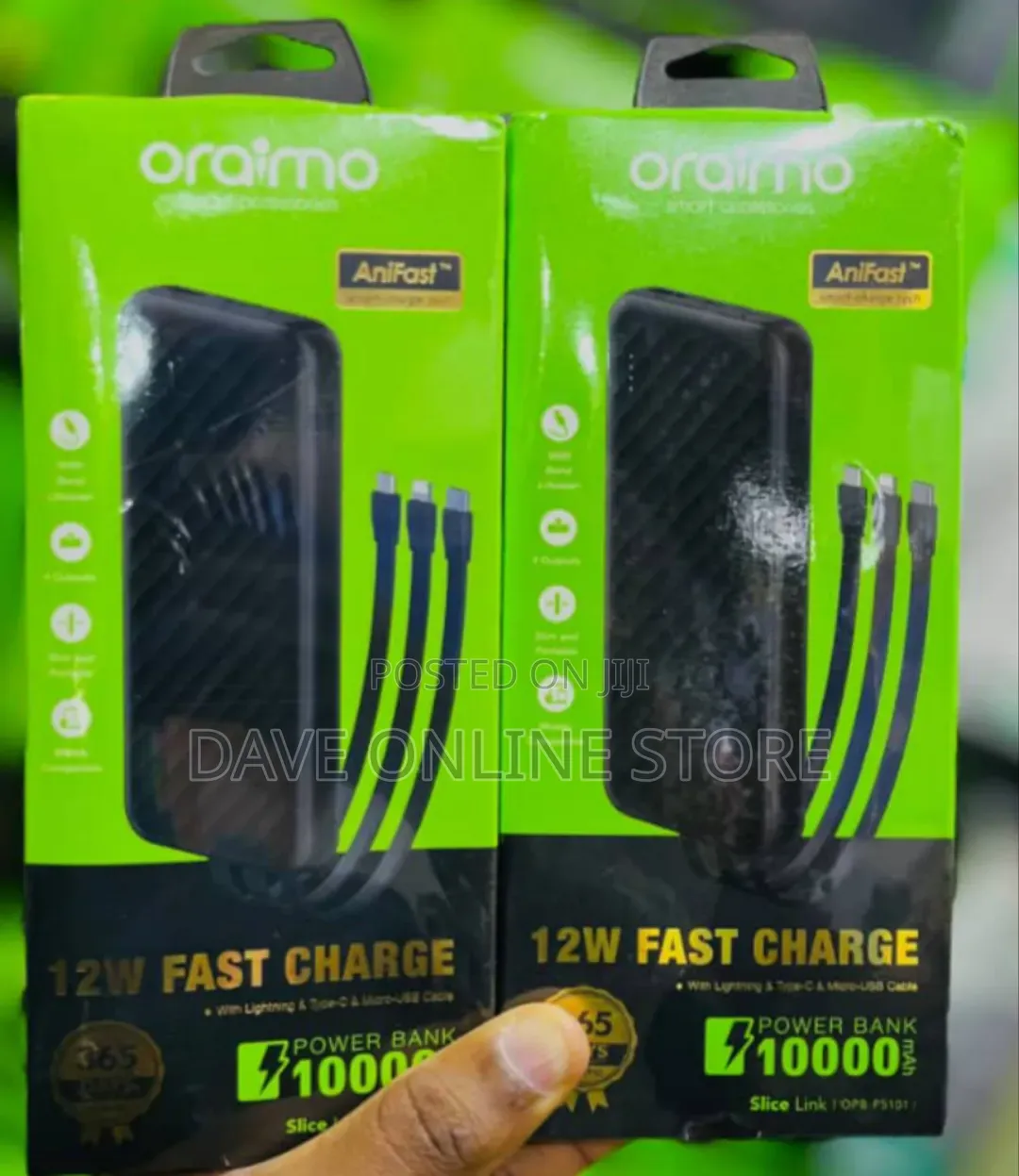 Oraimo Slice Link (OPB-P5101) 10,000mAh 12W Fast Charge Power Bank
