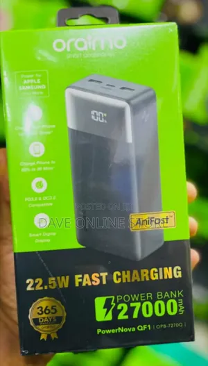 Oraimo PowerNova QF1 27,000mAh 22.5W Fast Charging Power Bank