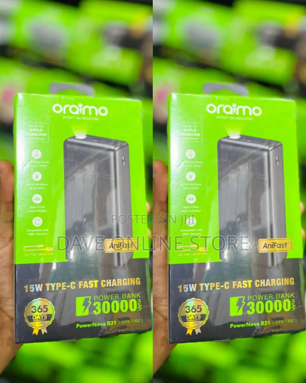 Oraimo PowerNova B31 (OPB-1302) 30,000mAh Portable Power Bank